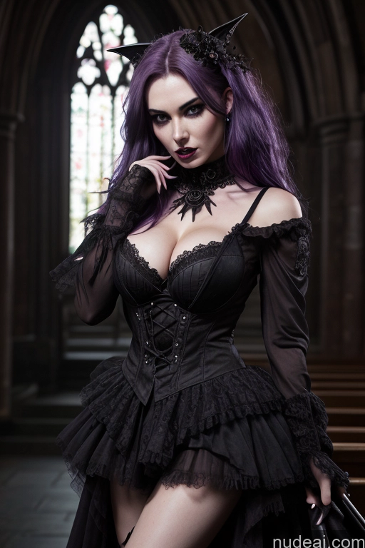 ai nude image of gothic woman in black dress posing in church with purple hair pics of Alternative Dark Lighting Wine Partially Nude Goth Gals V2 Wedding Witch Vampire Victorian Tribal Medieval Goth Church Street Fantasy Style Jeff Easley Illustration Angry 18 Sexy Face Huge Boobs Woman Purple Hair Ginger Dark_Fantasy_Style Dark Fantasy Straddling