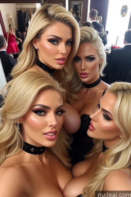 related ai porn images free for Miss Universe Model Huge Boobs 20s Two Several Party Mirror Selfie Shocked Close-up View Blonde Choker