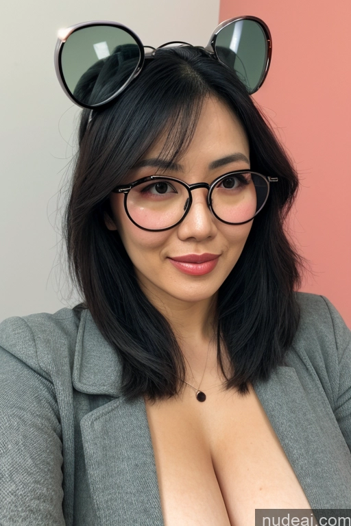 related ai porn images free for Milf Huge Boobs Glasses Asian Japanese Office Nude Police Professor Secretary 30s Sexy Face Front View