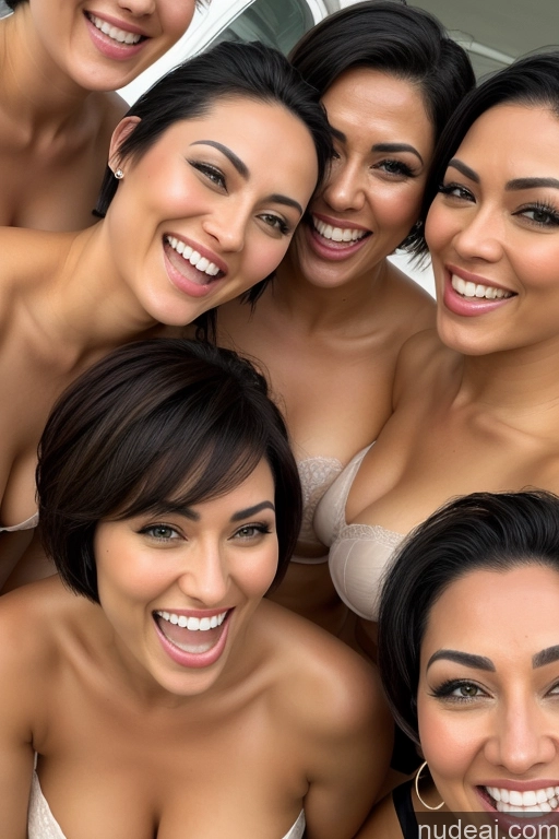 ai nude image of there are many women posing together for a picture together pics of Lingerie Model Small Tits Small Ass Short Hair Fairer Skin 30s Happy Blonde Black Hair Straight Flight Attendant Nude Beach Dark Skin Portuguese Polynesian Turkish Vietnamese Malaysian Indonesian Egyptian Two Laughing