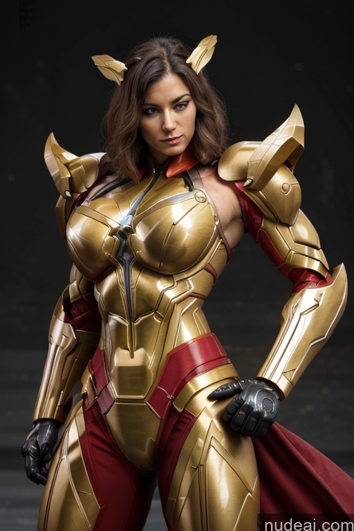 related ai porn images free for Superhero Captain Marvel SuperMecha: A-Mecha Musume A素体机娘 Woman Busty Abs Front View Bodybuilder Muscular Has Wings Angel