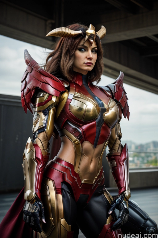 related ai porn images free for Superhero Captain Marvel SuperMecha: A-Mecha Musume A素体机娘 Woman Busty Abs Front View Bodybuilder Muscular Has Wings Angel Succubus