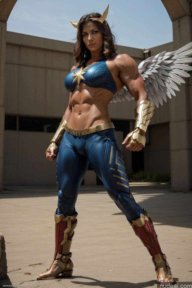 related ai porn images free for Captain Marvel Woman Busty Abs Front View Bodybuilder Muscular Has Wings SSS: A-Mecha Musume A素体机娘