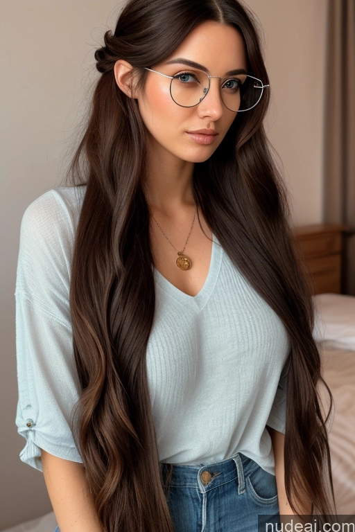 related ai porn images free for 70s Glasses Long Hair Brunette 18 Sleeping Nude Diamond Jewelry Gold Jewelry Bedroom