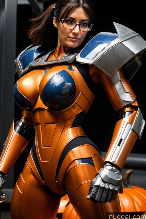 ai nude image of araffe woman in a futuristic suit posing for a picture pics of Superhero Busty Muscular Front View Science Fiction Style Cosplay Spandex Serious Halloween SuperMecha: A-Mecha Musume A素体机娘