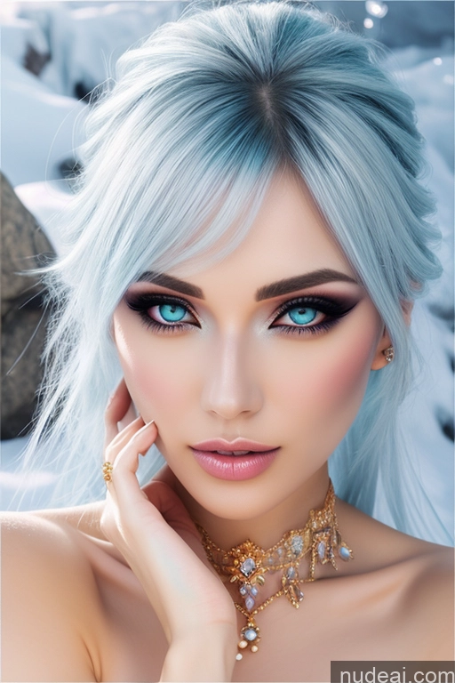 related ai porn images free for Diamond Jewelry Gold Jewelry Pearl Jewelry Elemental Series - Ice Snow Rainbow Haired Girl Bangs