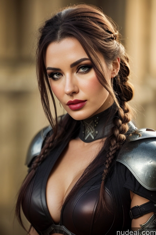 ai nude image of arafed woman in armor with a braid in her hair pics of Paladin Fashion Thick Czech Irish Braided Dark_Fantasy_Style Dark Fantasy Film Photo Fantasy Armor Medieval Lumberjack Small Tits Short Viking Victorian Pouting Lips