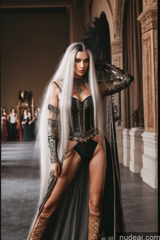 ai nude image of arafed woman in a corset and long white hair posing for a picture pics of Jewelry Church Fur Medieval Dark Lighting Paladin Fashion Dark Fantasy Two White Hair Vampire Traditional Busty Long Hair 80s Czech Russian Straddling Goth Satin Witch Long Legs 60s 70s Film Photo Dark_Fantasy_Style Human SexToy Detailed Tribal