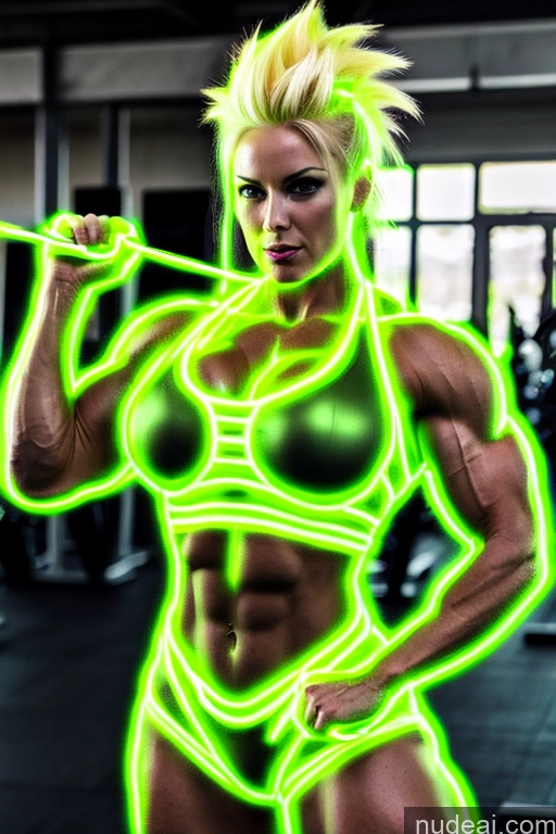 related ai porn images free for Super Saiyan Science Fiction Style Cosplay Woman Busty Bodybuilder Neon Lights Clothes: Green Front View Cyborg Neon Lights Clothes: Yellow