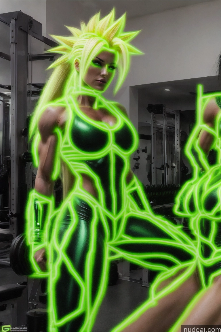 related ai porn images free for Super Saiyan Busty Neon Lights Clothes: Green Front View Green Hair Muscular Several Two Neon Lights Clothes: Yellow Science Fiction Style Woman