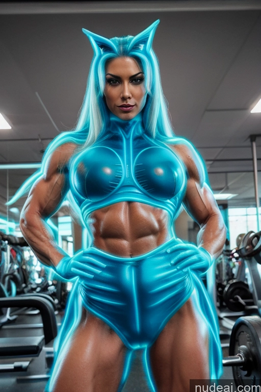 related ai porn images free for Woman Busty Blue Hair Front View Superhero Neon Lights Clothes: Blue Science Fiction Style Abs Muscular Several Two Has Wings Angel Hawkgirl