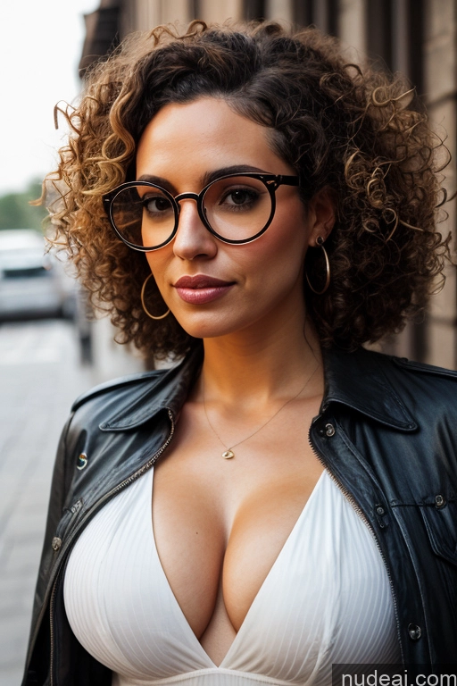 related ai porn images free for Curly Hair Cleavage Huge Boobs Busty Glasses Thick Dress High Heels