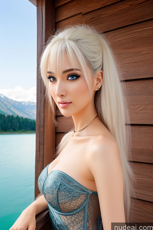 related ai porn images free for Soft Anime Wooden Horse Looking At Sky Lake Mountains Elemental Series - Ice