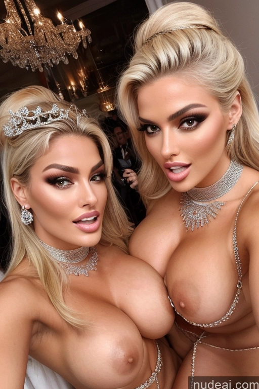 related ai porn images free for Miss Universe Model Huge Boobs Perfect Boobs 20s Two Several Party Mirror Selfie Close-up View Choker Nude Blonde Shocked Soft + Warm