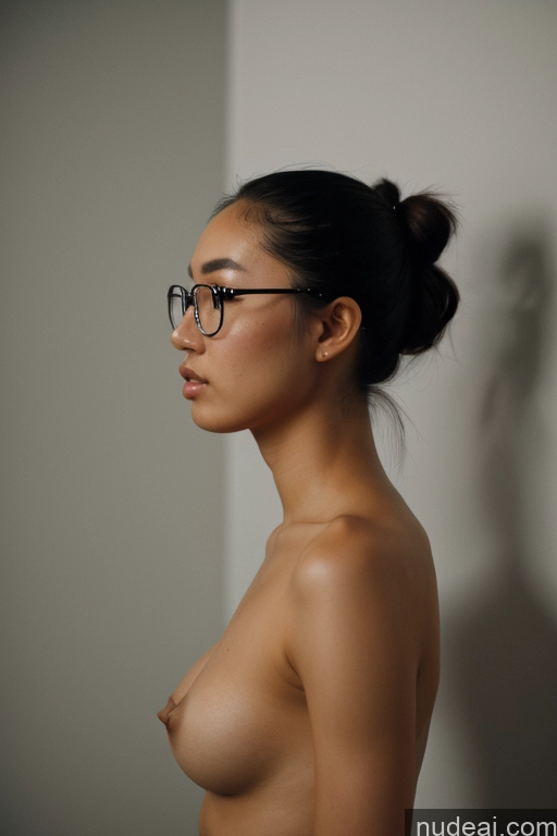 ai nude image of arafed asian woman with glasses and no shirt posing naked pics of Detailed Dark Lighting Kidnapped-bdsm-willing Partner Prison Cave 18 Hair Bun Vietnamese Thai Filipina Malaysian Mongolian Small Tits Skinny Pubic Hair Human SexToy Athlete Dark Skin Sad Serious Film Photo Skin Detail (beta)