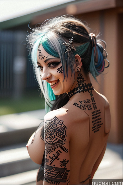 related ai porn images free for Laughing Rainbow Haired Girl Greek Close-up View Bra Pull Down Nude Gothic Punk Girl Huge Boobs Crop Shirt Underboob Tattoos Big Ass