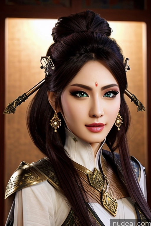 ai nude image of a close up of a woman with a very long hair pics of XuLingXi Fantasy Armor