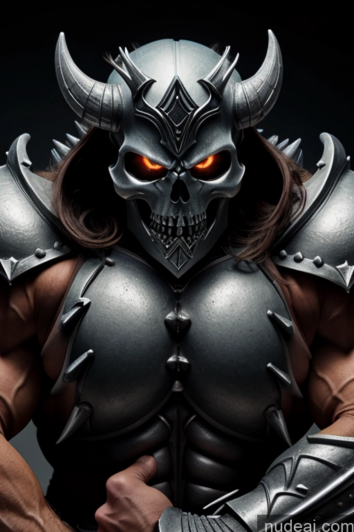 Death Knight Glowing, Skull, Armor, Spikes, Teeth, Monster, Dirty, Tentacles, Pus, Pimples, Crack, Truenurgle Viking Medieval Bodybuilder