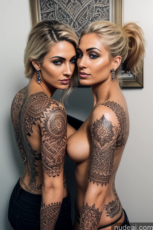 ai nude image of two women with tattoos on their arms and arms pics of Perfect Boobs Tattoos Beautiful 20s Sexy Face Seductive Blonde Straight Swedish Mirror Selfie Bathroom Nude Two Woman Blowjob