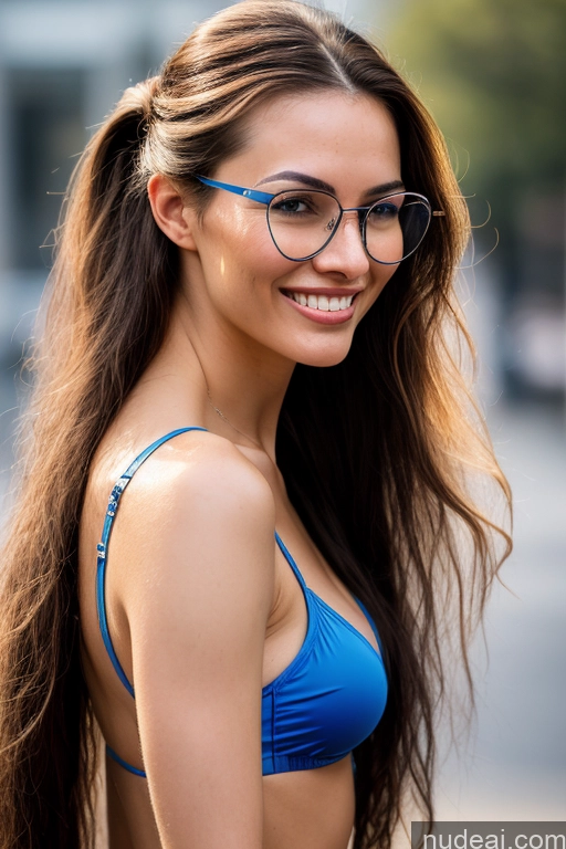 ai nude image of arafed woman in a blue bikini and glasses smiling pics of Woman One Small Tits Beautiful Glasses Small Ass Long Legs Long Hair Fairer Skin 18 Happy Sexy Face Straight Asian Side View Squatting Micro Skirt Strip Club Bikini