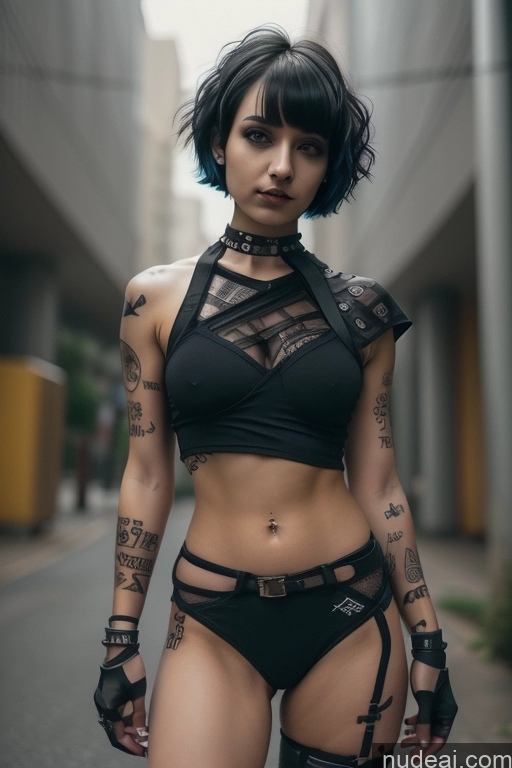 ai nude image of there is a woman with tattoos on her arms and chest pics of Athlete Perfect Boobs Short Hair Egyptian Rainbow Haired Girl Close-up View Gothic Punk Girl Nude Shrug Top Straddling