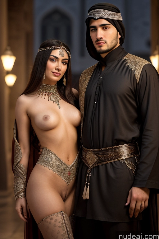 ai nude image of arafed woman in a costume and a man in a black outfit pics of Woman + Man Small Tits Big Ass Thick Nude Riyadh Cyberpunk Big Hips Several Beautiful 18 Niqab Pose Panty Pull And After Sex Ottoman Asena Western