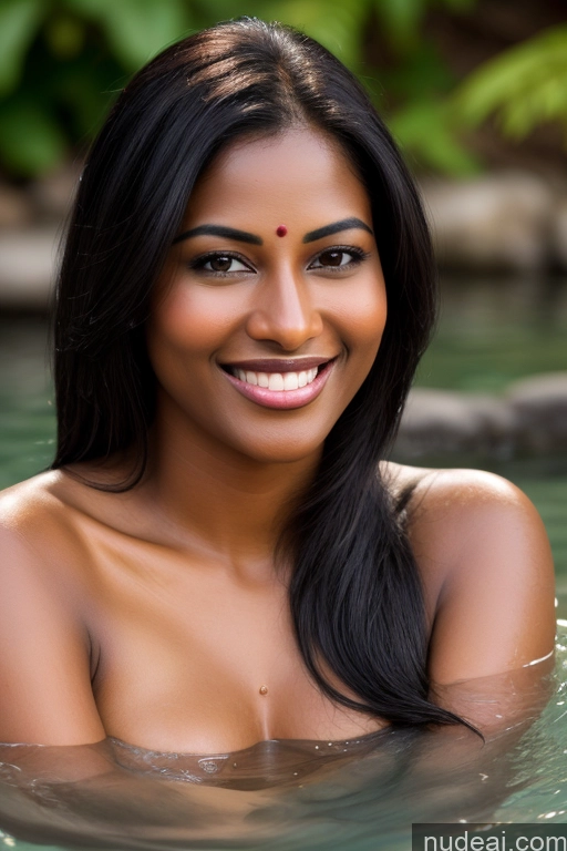 related ai porn images free for Model One Fairer Skin Dark Skin Happy Seductive Sexy Face Black Hair Straight Indian Lake Sari Satin Bathing 30s