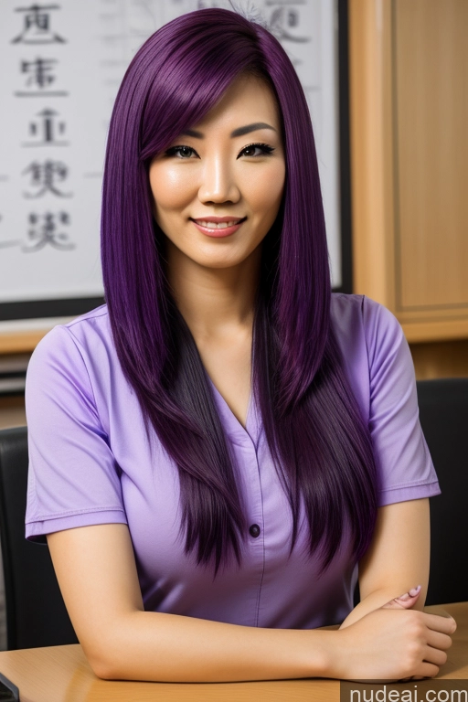 related ai porn images free for Chinese Purple Hair Teacher