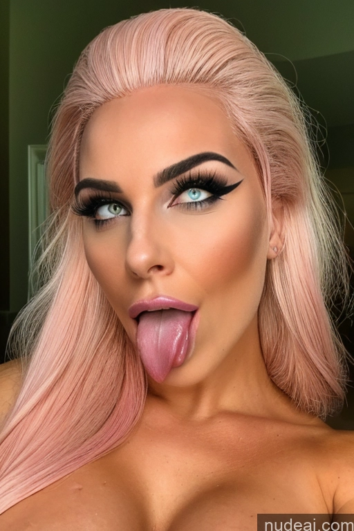 related ai porn images free for Bimbo Pink Hair Ahegao Perfect Boobs