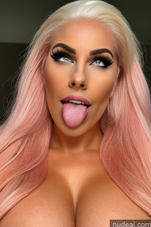 related ai porn images free for Bimbo Pink Hair Ahegao Perfect Boobs