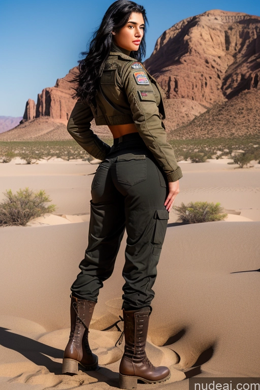 related ai porn images free for Jewish 18 Big Ass Black Hair Desert Back View Military Jacket Boots Harem Pants