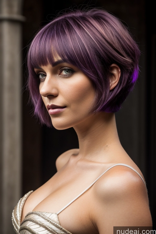 related ai porn images free for Fairer Skin Short Hair Fantasy Armor Purple Hair Bobcut