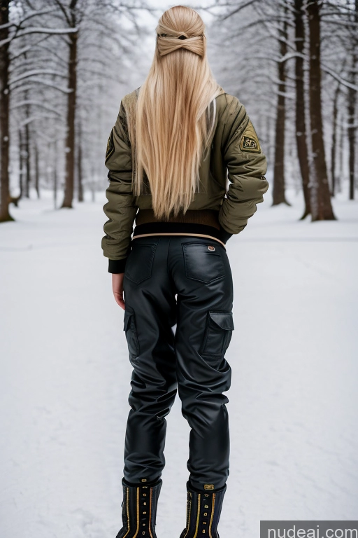 related ai porn images free for Swedish 18 Blonde Snow Back View Bomber Boots Harem Pants Military Two