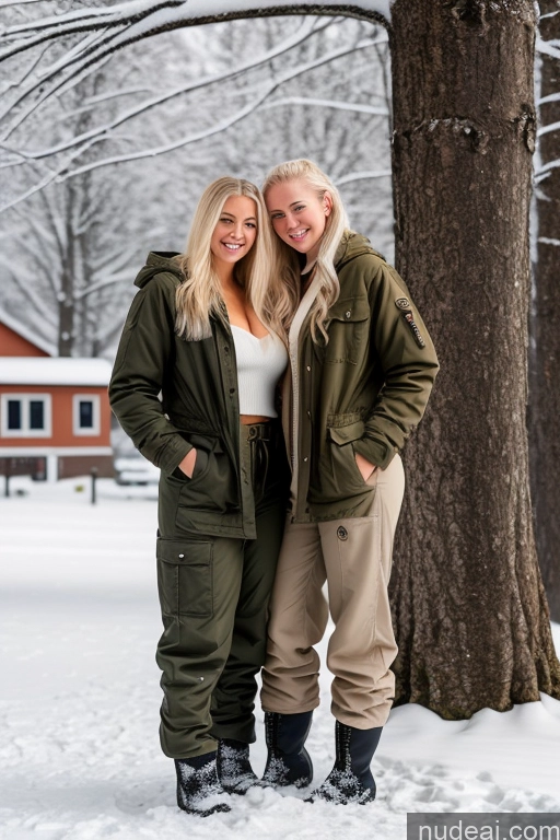 related ai porn images free for Swedish 18 Blonde Snow Boots Harem Pants Military Two Big Ass Jacket