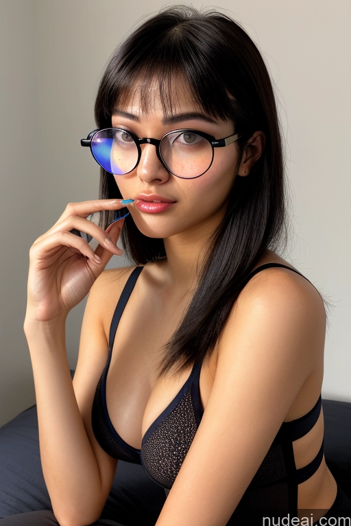 related ai porn images free for Model 18 Black Hair Bedroom Nude Orgasm Bangs Eating Front View Japanese Small Tits Glasses