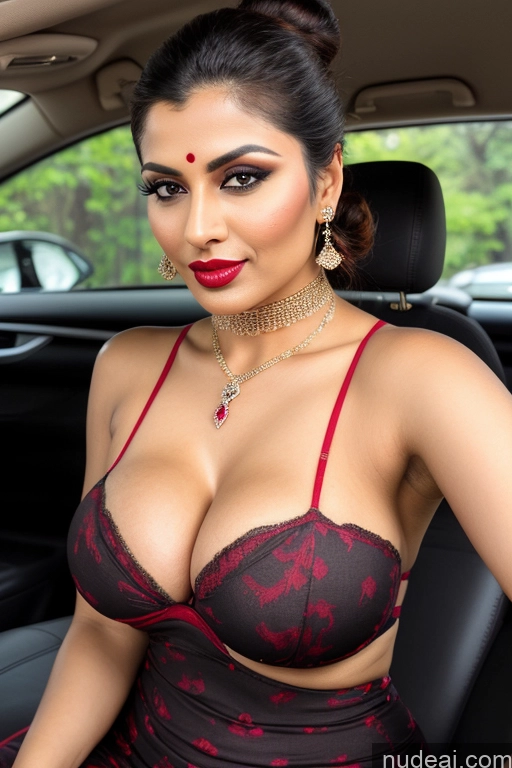 related ai porn images free for Milf Busty Perfect Boobs Big Ass Big Hips 20s Seductive Sexy Face Hair Bun Car Jewelry Lipstick Stylish Western Indian