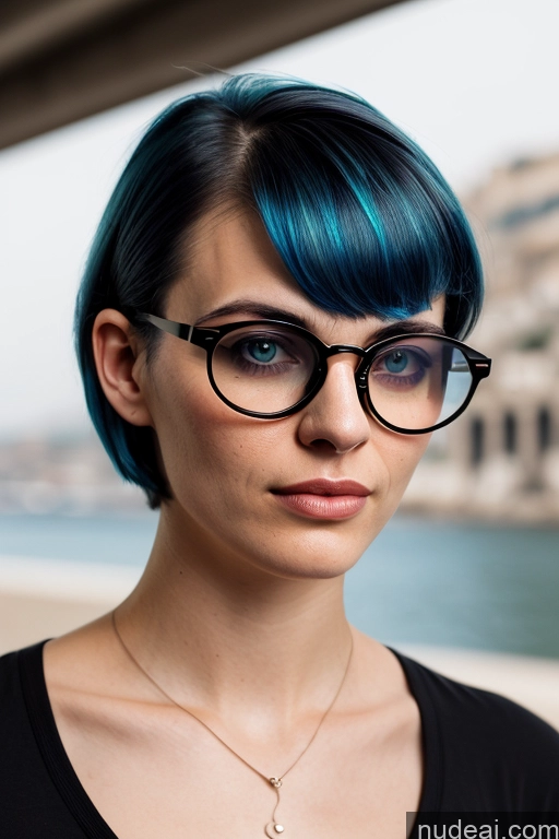 related ai porn images free for Nude Blue Hair Bobcut Small Tits Big Ass 20s Alternative Woman Glasses Serious Seductive