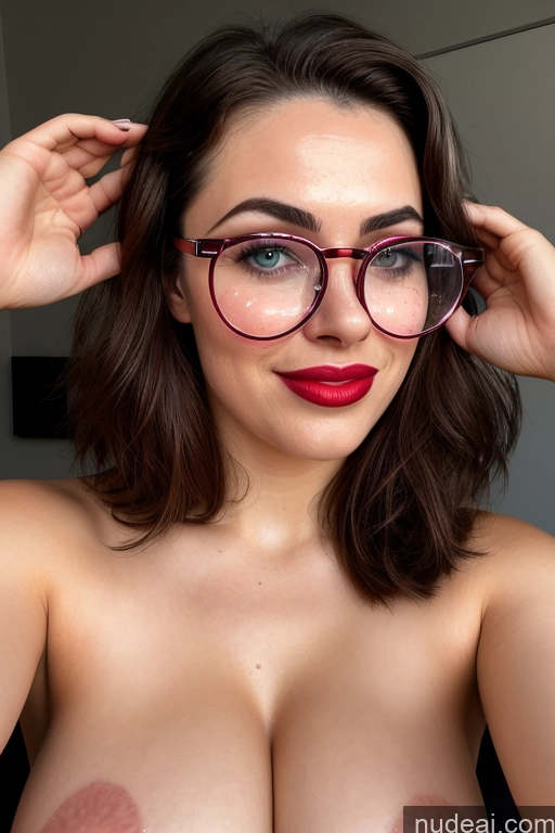 ai nude image of arafed woman with glasses and red lipstick posing for a picture pics of Woman One Perfect Boobs Beautiful Glasses Lipstick Big Hips Orgasm Sexy Face Turkish 18 Happy Pouting Lips