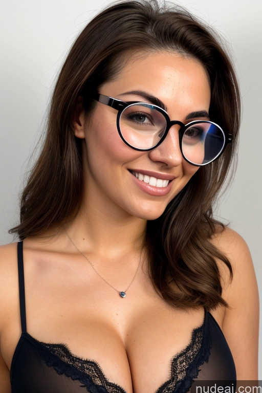 ai nude image of arafed woman wearing glasses and a bra top smiling for the camera pics of Model One Perfect Boobs Glasses Big Hips 18 Happy Sexy Face Turkish