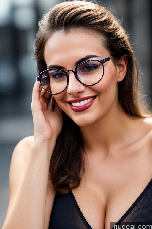 ai nude image of smiling woman in glasses talking on a cell phone while wearing a bra pics of One Perfect Boobs Glasses Big Hips 18 Happy Sexy Face Turkish Woman