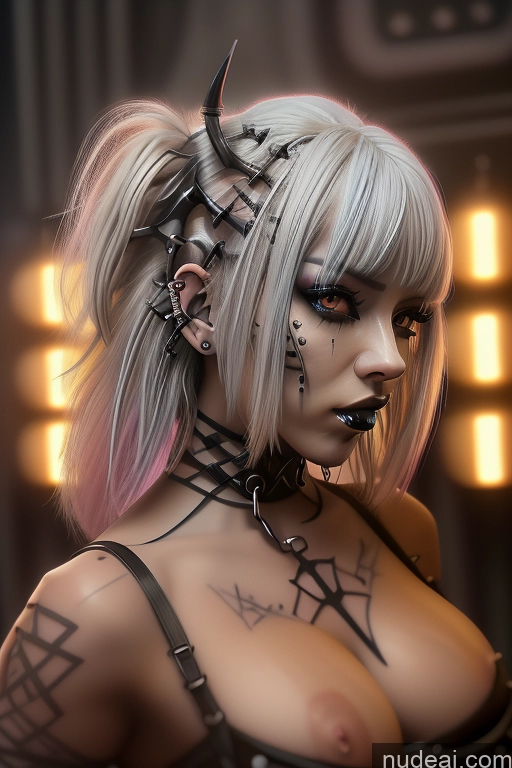 related ai porn images free for Bimbo Close-up View Rainbow Haired Girl Rockstar Hair Perfect Boobs Gothic Punk Girl Bra Pull Down