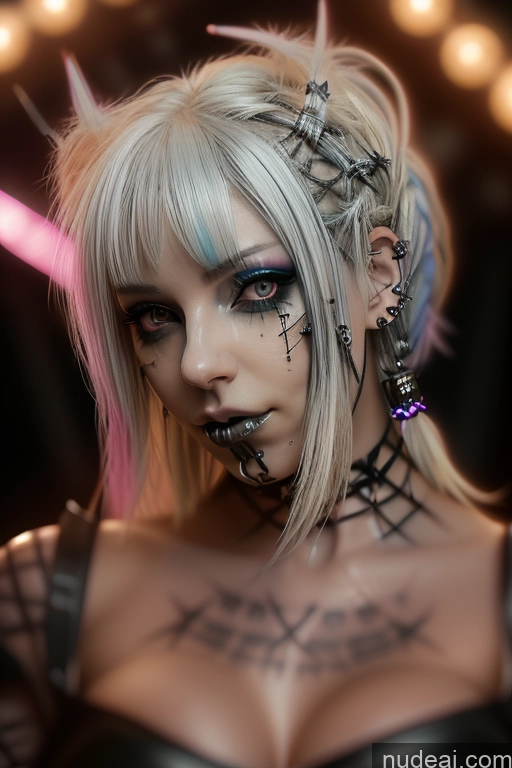 related ai porn images free for Bimbo Close-up View Rainbow Haired Girl Perfect Boobs Gothic Punk Girl Bra Pull Down Braided Cute Monster