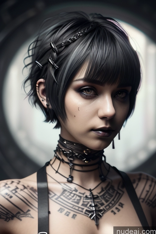 related ai porn images free for Nude Close-up View Rainbow Haired Girl Braided Perfect Boobs Short Hair Gothic Punk Girl Milf Illustration