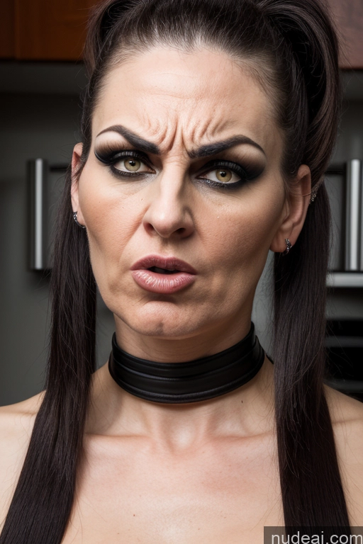 related ai porn images free for Two Busty Beautiful Big Ass Thick 40s Angry Brunette Pigtails Russian Kitchen Blowjob Choker Dominatrix Leather Latex Side View Woman + Man