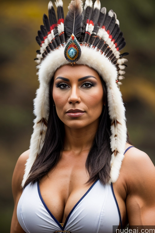 related ai porn images free for Regal Cosplay Busty Muscular Front View Native American