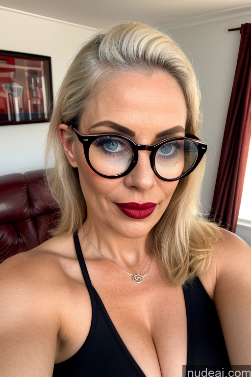 related ai porn images free for Milf Perfect Boobs Beautiful Glasses Lipstick Big Ass 60s Orgasm Seductive Sexy Face Blonde Messy White Mirror Selfie Bedroom Front View Nude