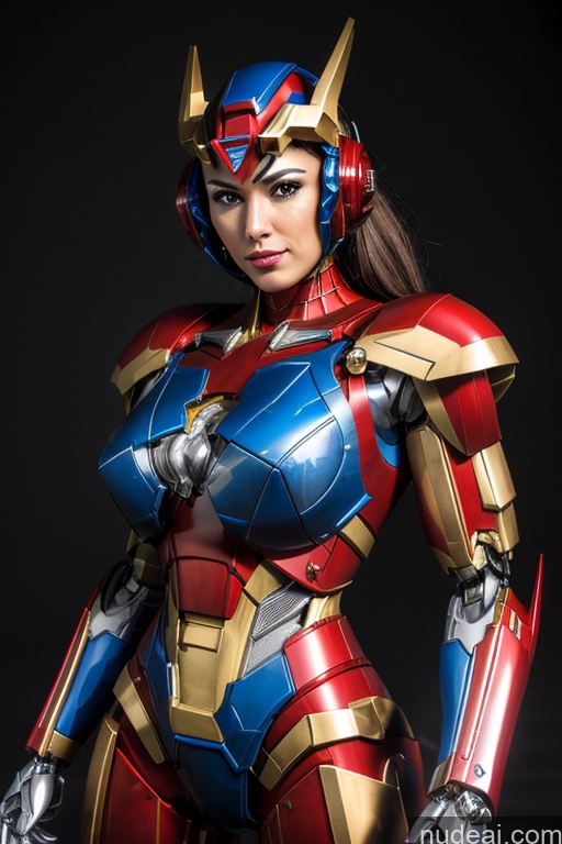 related ai porn images free for Front View Superheroine Muscular Superhero Cosplay Busty SuperMecha: A-Mecha Musume A素体机娘