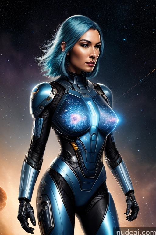 related ai porn images free for Cyborg Stargazing Spreading Legs Sci-fi Armor Blue Hair