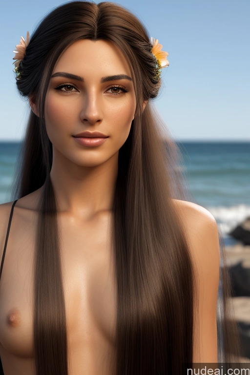 ai nude image of arafed woman with long brown hair and flowers in her hair pics of Woman One Small Tits Beautiful Skinny 18 Orgasm Black Hair Long Hair Asian 3d Bathroom Close-up View Spreading Legs Nude Bright Lighting Detailed