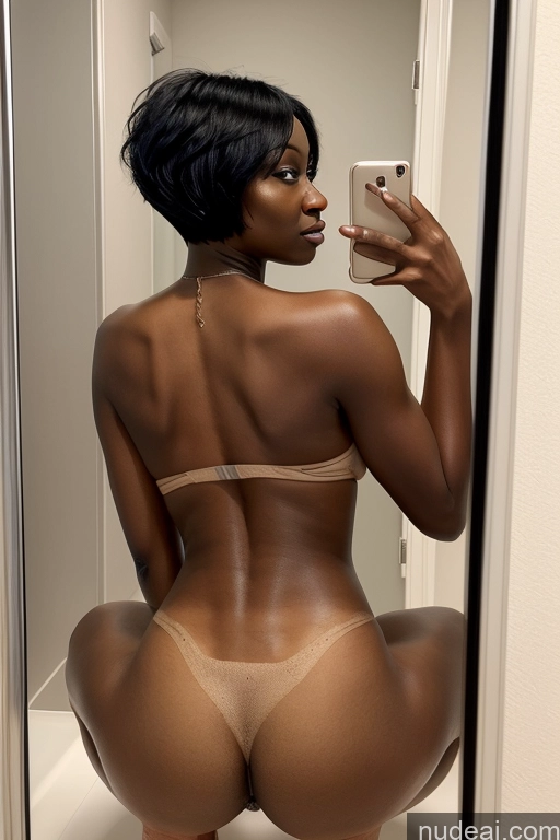 related ai porn images free for Woman One Small Tits Small Ass Skinny Short Dark Skin 30s Seductive Black Hair Mirror Selfie Nude Transparent Nigerian Short Hair Bathroom Front View Squatting